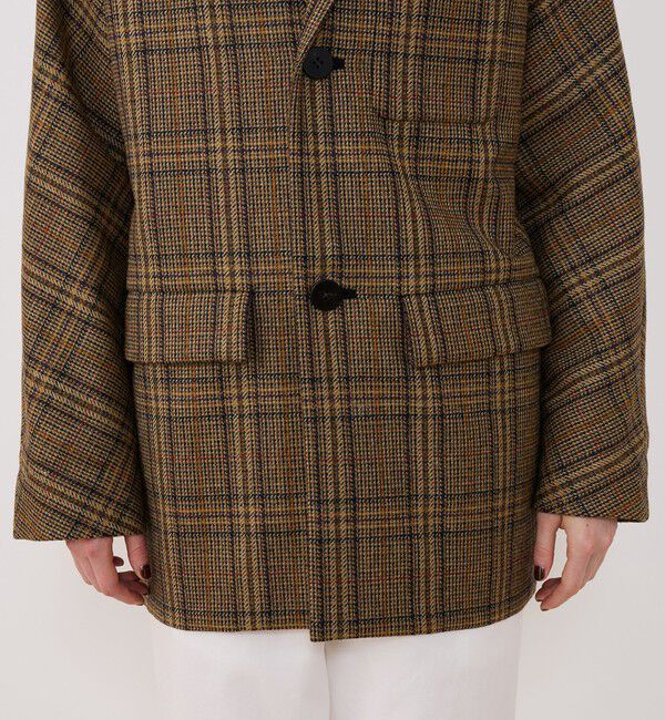 GALERIE VIE「チェビオットツイード ドルマンスリーブコート」|チェスターコート|