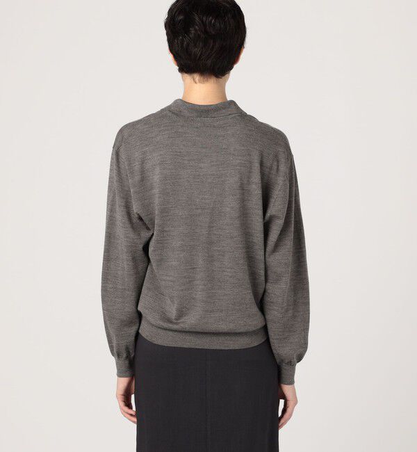 Ballsey「シルケットウール オープンカラープルオーバー」|ニット・セーター|