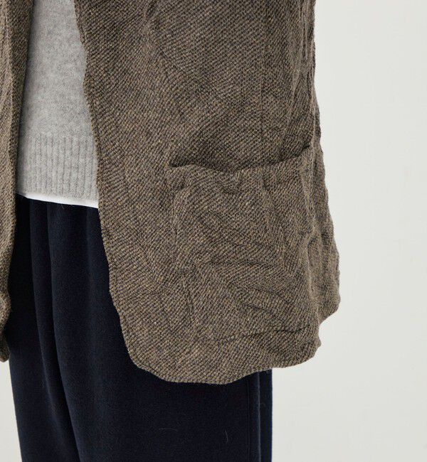 GALERIE VIE「リンクルニット ボタンレスジャケット」|テーラードジャケット|