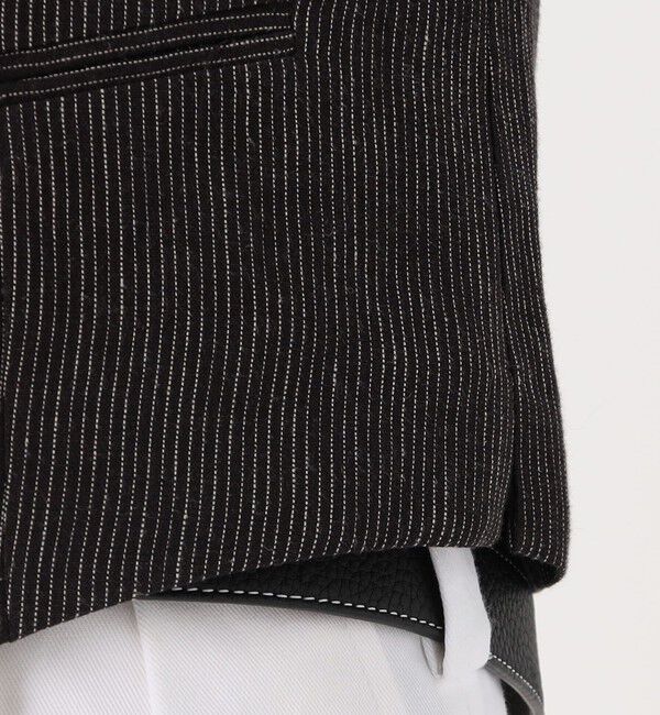 TOMORROWLAND BUYING WEAR「ERRICO FORMICOLA リネンストライプ チェックベスト」|ベスト・ジレ|