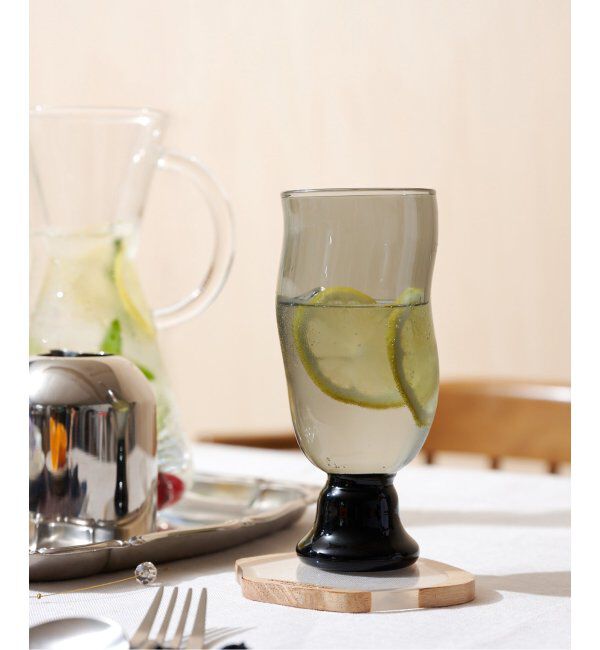 journal standard Furniture「WAVY GOBLET GLASS GY　ゴブレット グラス」|食器・キッチングッズ|グレー