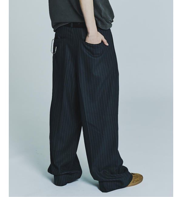 JOINT WORKS「ワイドタック ストライプ トラウザーズ / Wide Tuck Stripe Trousers」|スラックス|