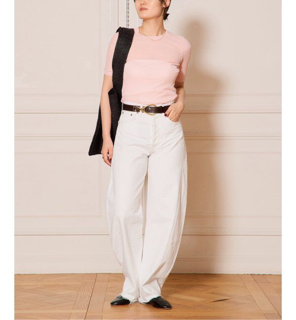 IENA LA BOUCLE「《追加》IENA LA BOUCLE 水撚りガスフライス半袖プルオーバー」|Tシャツ・カットソー|