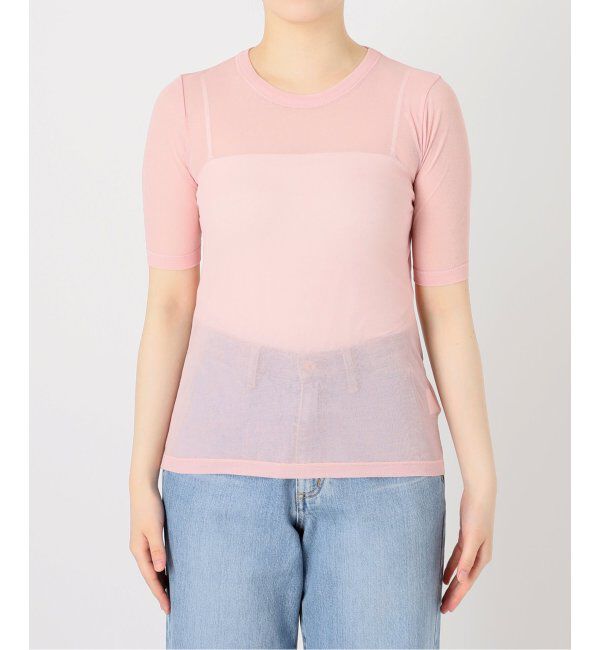 IENA LA BOUCLE「《追加》IENA LA BOUCLE 水撚りガスフライス半袖プルオーバー」|Tシャツ・カットソー|