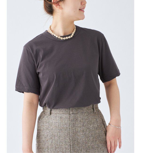 IENA「ATON/エイトン 別注 FRESCA SINGLE JERSEY Tシャツ」|Tシャツ・カットソー|ブラック A