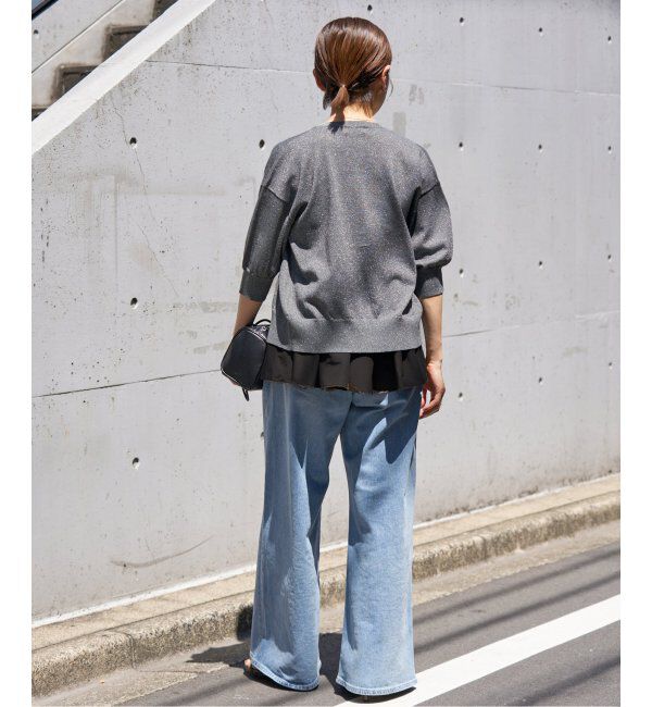 IENA「《追加》LEVITAクルーカーディガン」|カーディガン|