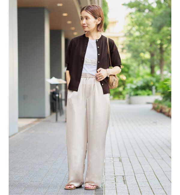 IENA「《追加2》LEVITAクルーカーディガン」|カーディガン|