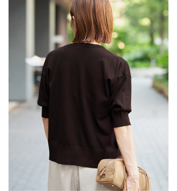 IENA「《追加2》LEVITAクルーカーディガン」|カーディガン|