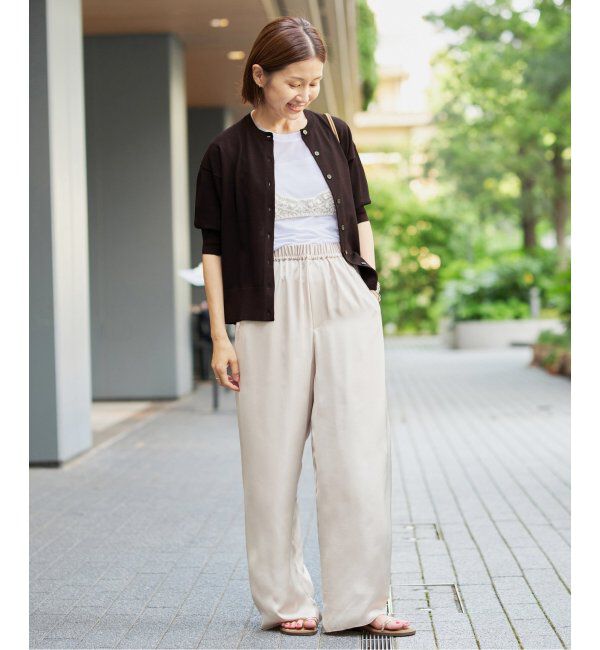 IENA「《追加2》LEVITAクルーカーディガン」|カーディガン|