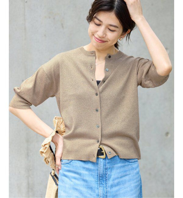 IENA「《追加2》LEVITAクルーカーディガン」|カーディガン|