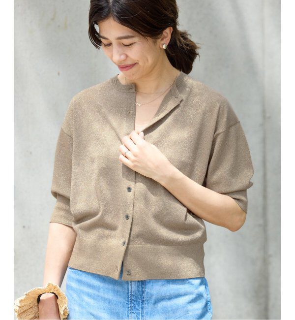 IENA「《追加2》LEVITAクルーカーディガン」|カーディガン|