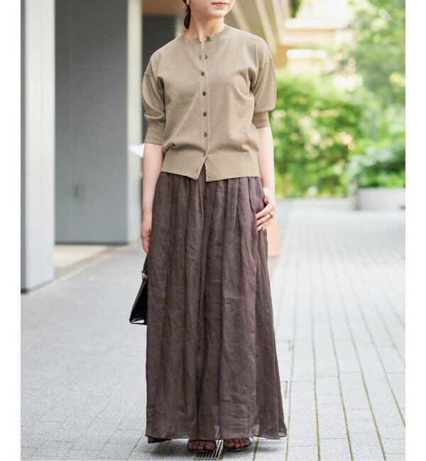 IENA「《追加2》LEVITAクルーカーディガン」|カーディガン|