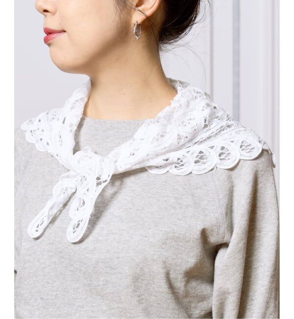 IENA LA BOUCLE「《追加》IENA LA BOUCLE バテンレースバブーシュカ」|バンダナ・スカーフ|