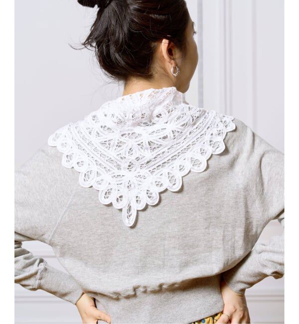 IENA LA BOUCLE「《追加》IENA LA BOUCLE バテンレースバブーシュカ」|バンダナ・スカーフ|