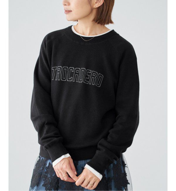 IENA「スイビロゴプルオーバー」|ニット・セーター|ブラック