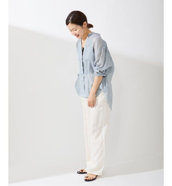 IENA「《追加》ラミーバンドカラーシャツ」|シャツ・ブラウス|