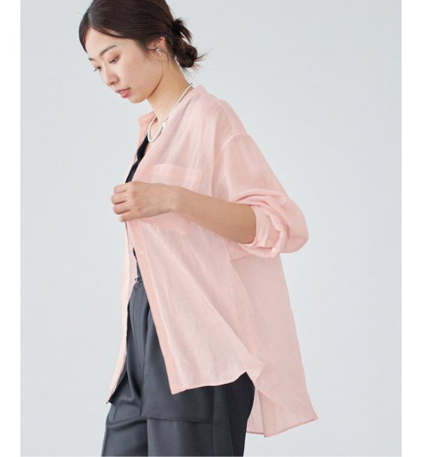 IENA「《追加》ラミーバンドカラーシャツ」|シャツ・ブラウス|