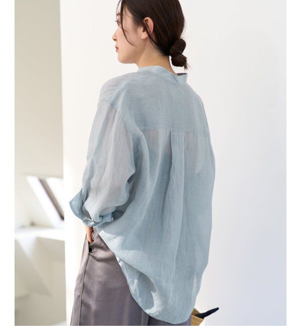 IENA「《追加》ラミーバンドカラーシャツ」|シャツ・ブラウス|