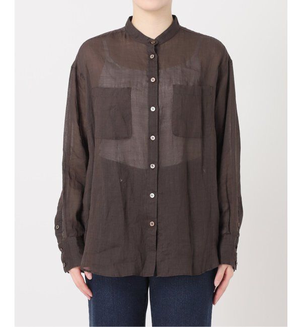 IENA「《追加》ラミーバンドカラーシャツ」|シャツ・ブラウス|