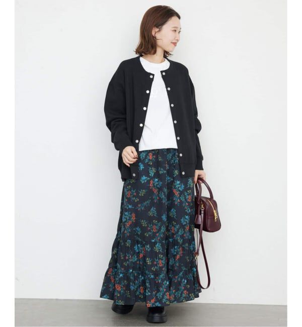 SLOBE IENA「《WEB限定/追加3》ダブルフェイスジャージースナップカーディガン」|カーディガン|