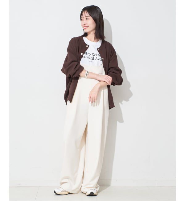 SLOBE IENA「《WEB限定/追加3》ダブルフェイスジャージースナップカーディガン」|カーディガン|