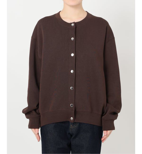 SLOBE IENA「《WEB限定/追加3》ダブルフェイスジャージースナップカーディガン」|カーディガン|