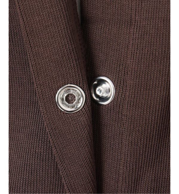 SLOBE IENA「《WEB限定/追加3》ダブルフェイスジャージースナップカーディガン」|カーディガン|