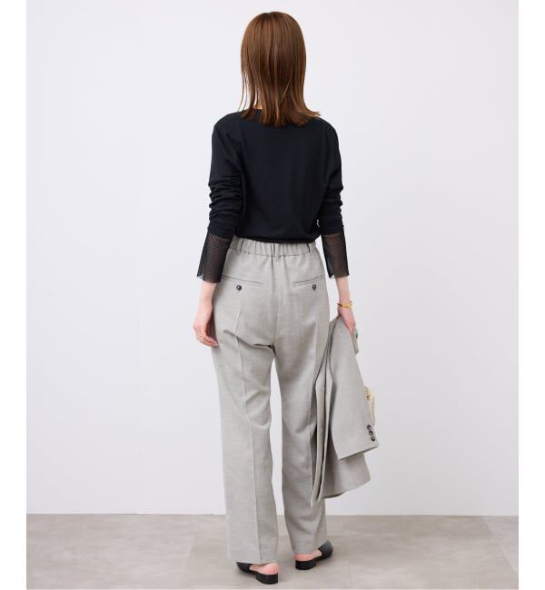 SLOBE IENA「《追加3》レイヤードフロッキードットスリーブロンTEE」|Tシャツ・カットソー|