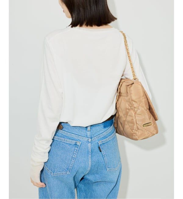 SLOBE IENA「《追加3》レイヤードフロッキードットスリーブロンTEE」|Tシャツ・カットソー|