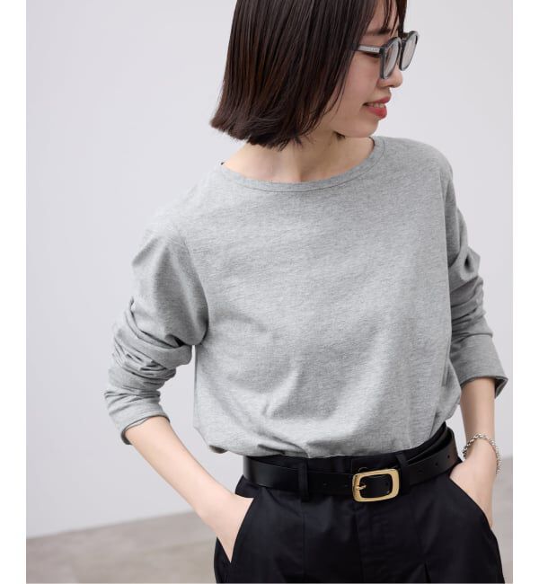 SLOBE IENA「《WEB限定》天竺ベーシックロンTEE」|Tシャツ・カットソー|グレー