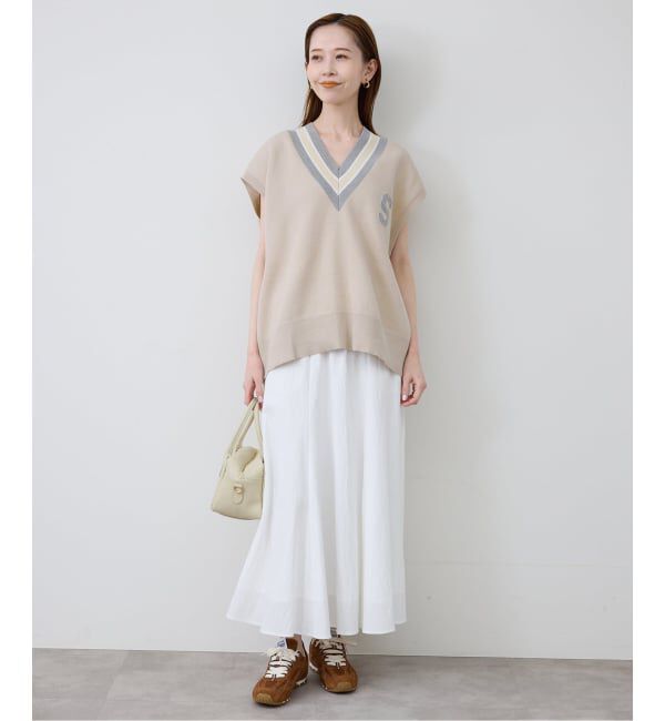 SLOBE IENA「サガラ刺繍レタードベスト」|ベスト・ジレ|