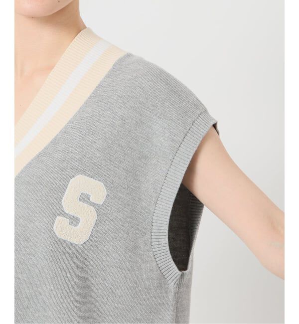 SLOBE IENA「サガラ刺繍レタードベスト」|ベスト・ジレ|