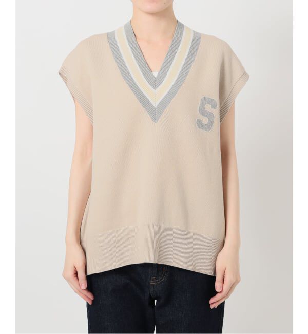 SLOBE IENA「サガラ刺繍レタードベスト」|ベスト・ジレ|