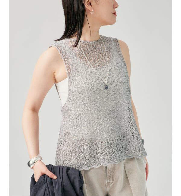 VERMEIL par iena「《予約》ENRICA エンリカ レース柄ニット KNIT225」|ニット・セーター|