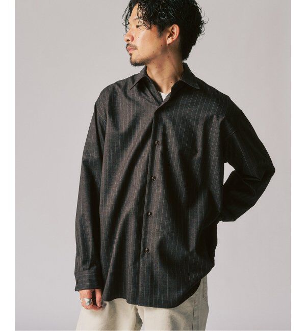 417 EDIFICE「LE JAPON Akita レギュラーウールシャツ」|シャツ・ブラウス|ブラウン A