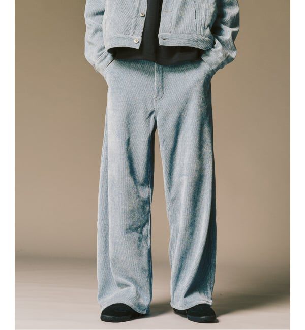 417 EDIFICE「メランジコーデュロイ カーブレッグパンツ」|その他|ブルー A