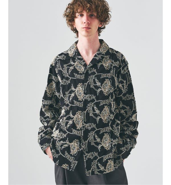 417 EDIFICE「P.A EMBROIDERY シャツ」|シャツ・ブラウス|ブラック