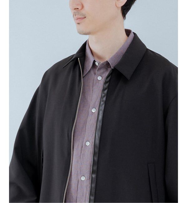 EDIFICE「LEATHER-TRIMMED シャツ ジャケット」|その他|