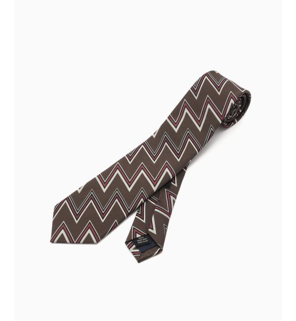 EDIFICE「Holliday & Brown(ホリデー & ブラウン) Jacquard Zig-Zag タイ」|ネクタイ・蝶ネクタイ|ブラウン B