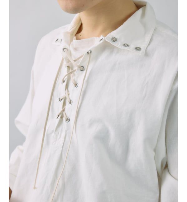 J.S.Homestead「J.S.Homestead / レース アップ シャツ」|シャツ・ブラウス|