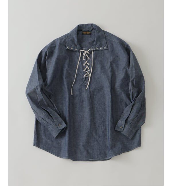 J.S.Homestead「J.S.Homestead / レース アップ シャツ」|シャツ・ブラウス|
