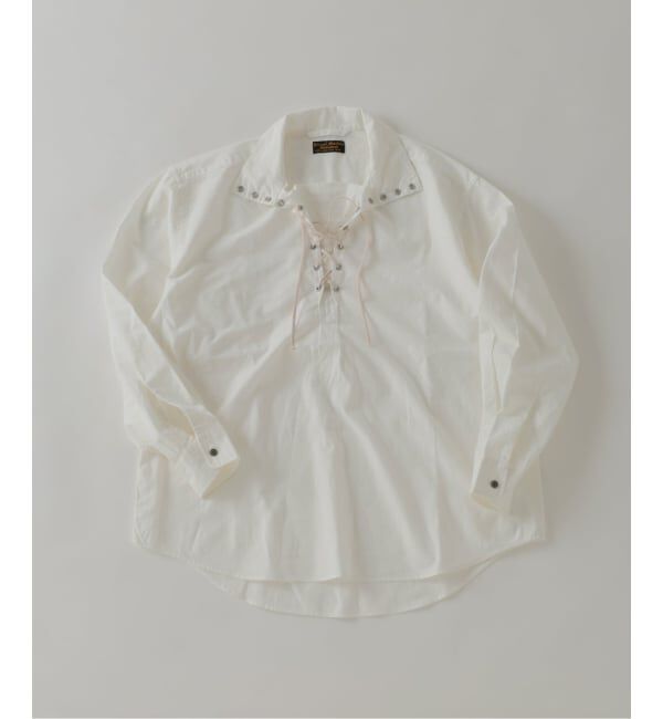 J.S.Homestead「J.S.Homestead / レース アップ シャツ」|シャツ・ブラウス|