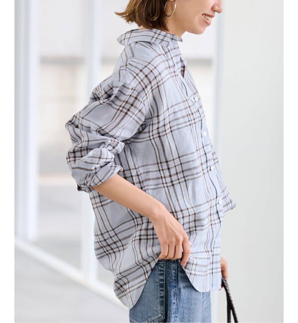 FRAMeWORK「≪新色 / 追加≫フレンチリネンレギュラーシャツ」|シャツ・ブラウス|ブルー A