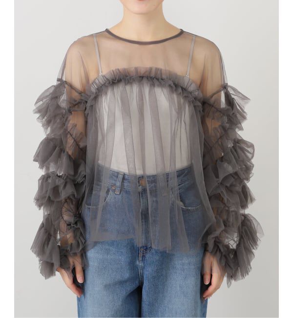  「《追加3》デコラティブチュールトップス」|シャツ・ブラウス|