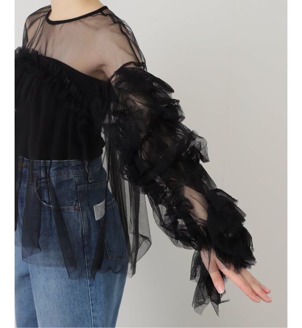  「《追加3》デコラティブチュールトップス」|シャツ・ブラウス|