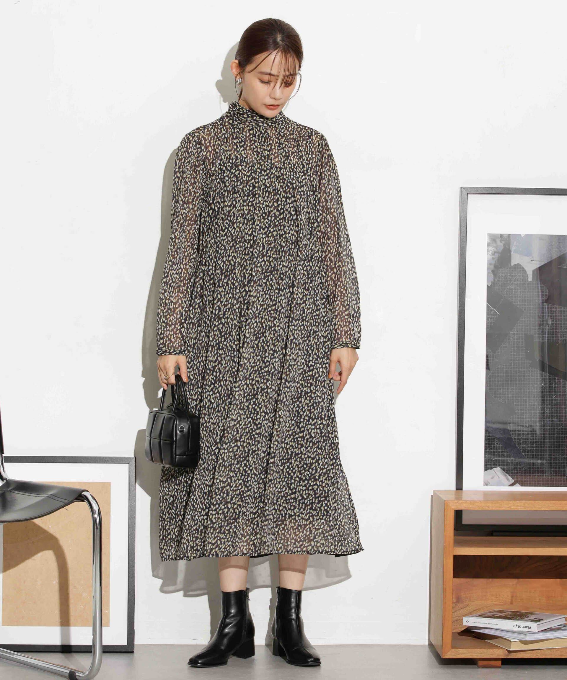 nano･universe「フィルムドットシフォンタックワンピース」|ワンピース|