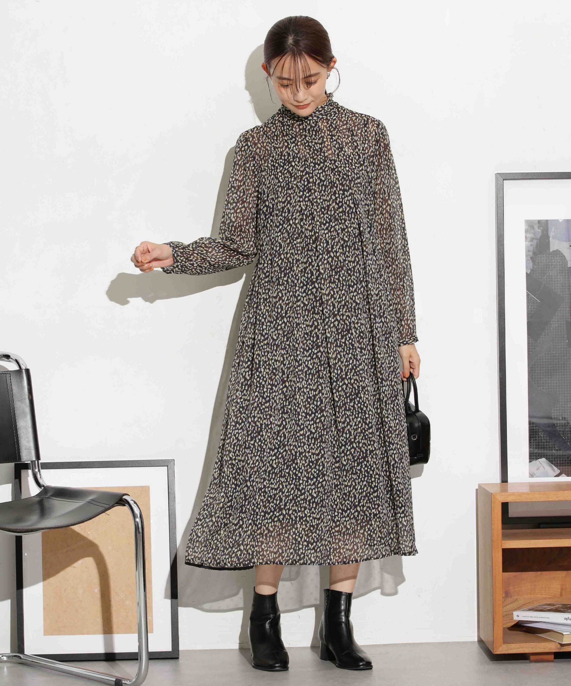 nano･universe「フィルムドットシフォンタックワンピース」|ワンピース|