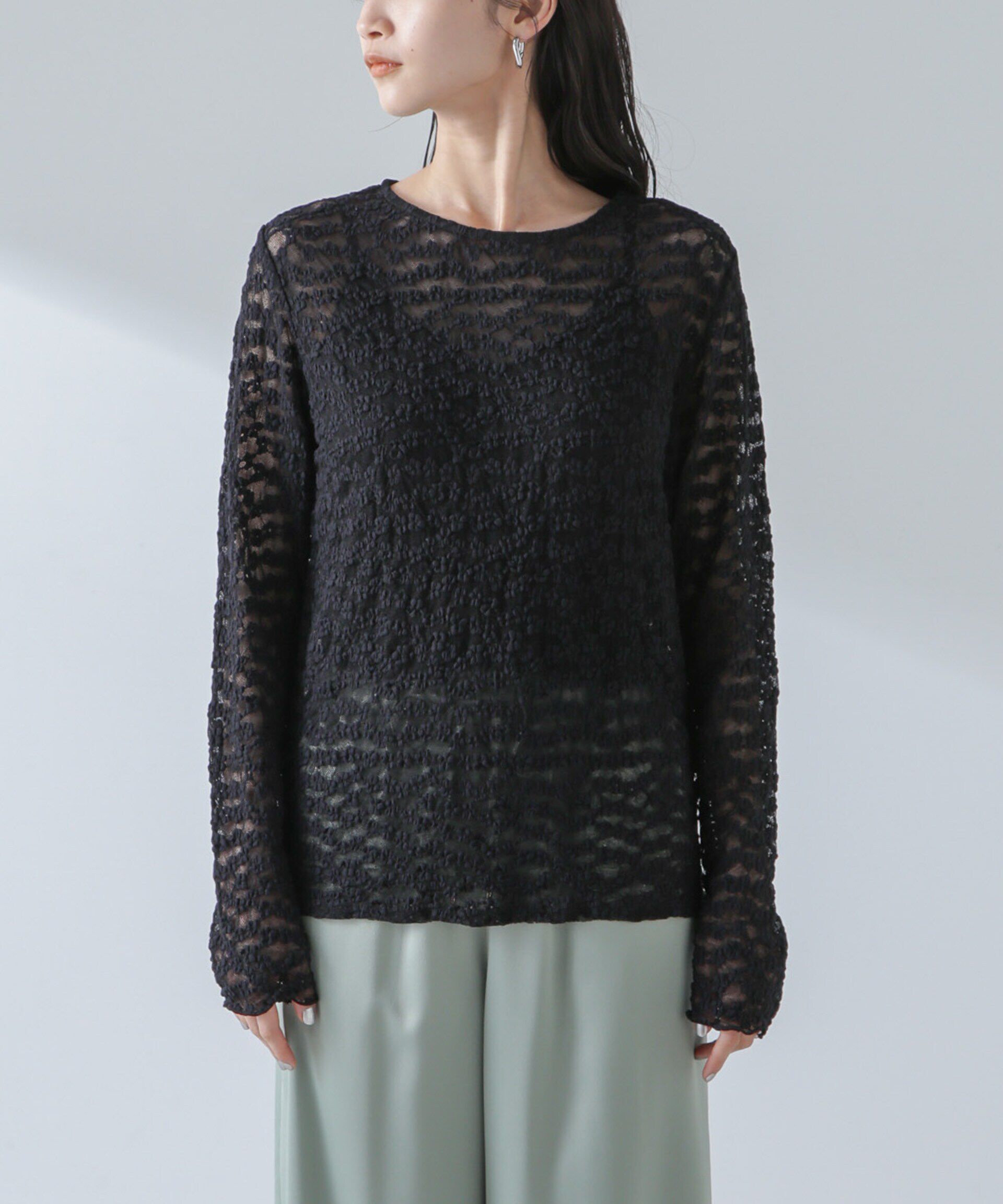 nano･universe「フラワーシアーカットトップス」|Tシャツ・カットソー|