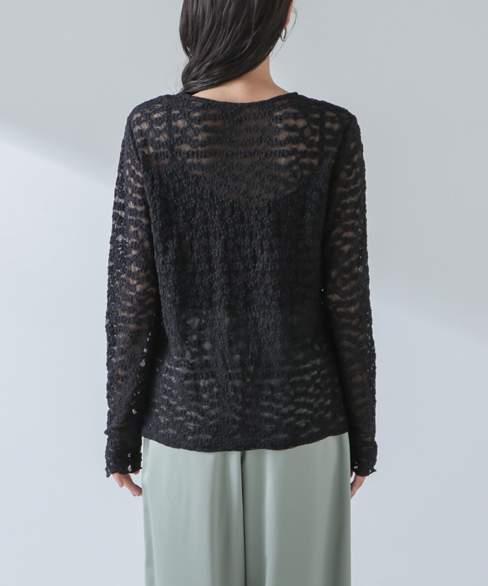 nano･universe「フラワーシアーカットトップス」|Tシャツ・カットソー|