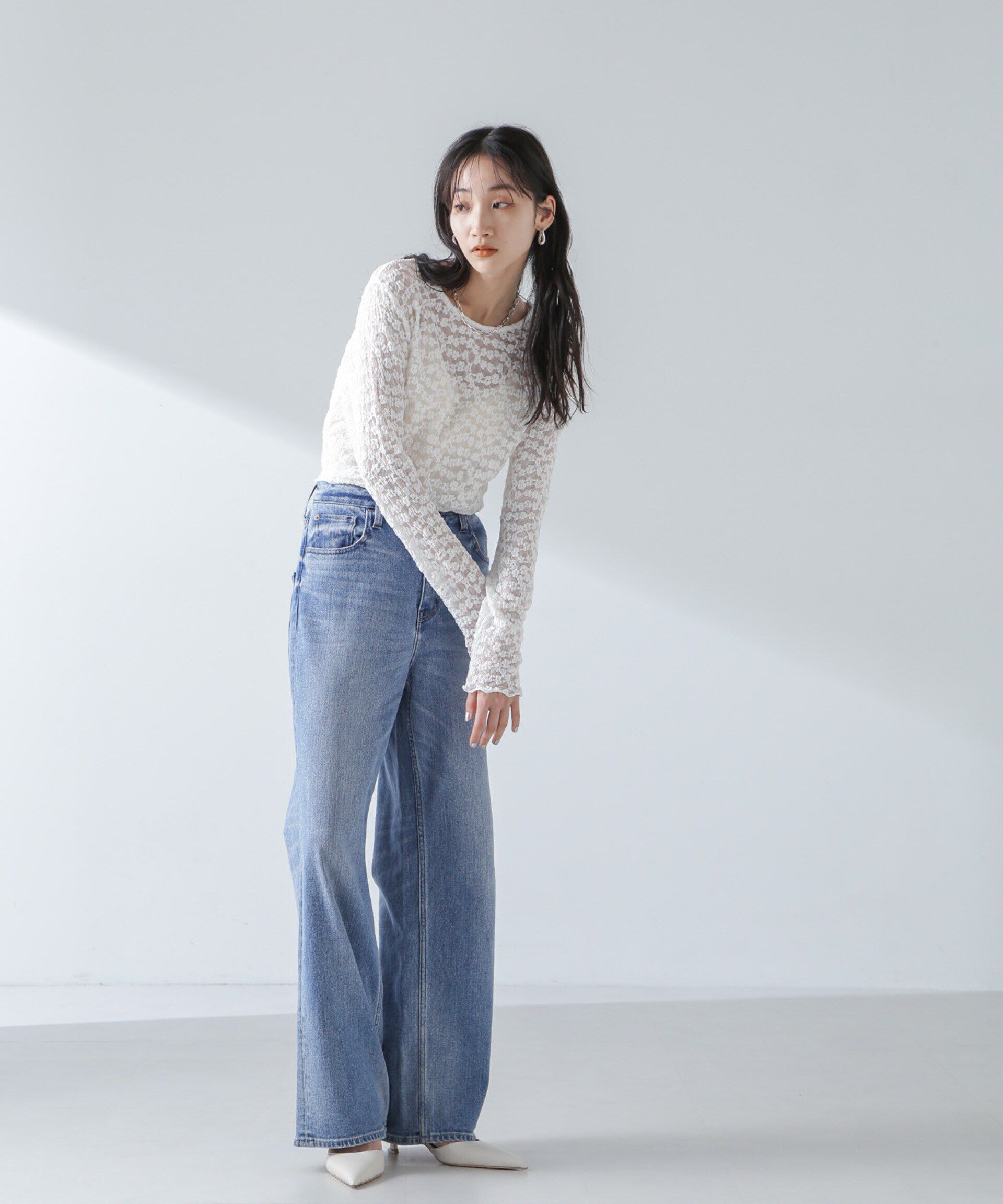 nano･universe「フラワーシアーカットトップス」|Tシャツ・カットソー|